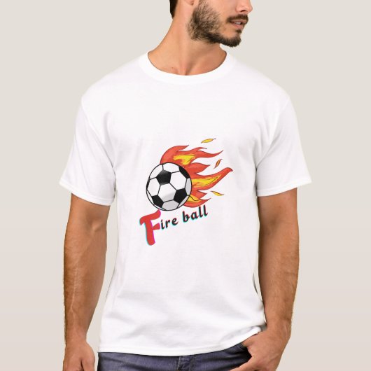 ファイアボール – ファイアサッカー Tシャツ (正面)