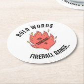 ファイアボールD&Dコースター ラウンドペーパーコースター (アングル)
