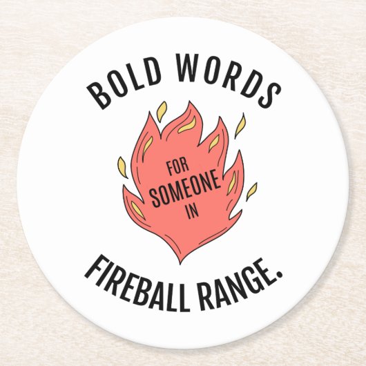 ファイアボールD&Dコースター ラウンドペーパーコースター (正面)