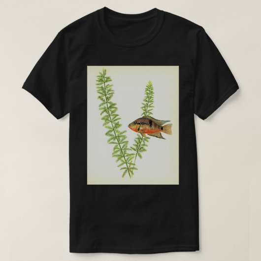 ファイアマウスcichlid Thorichthysミエキ Tシャツ (デザイン正面)