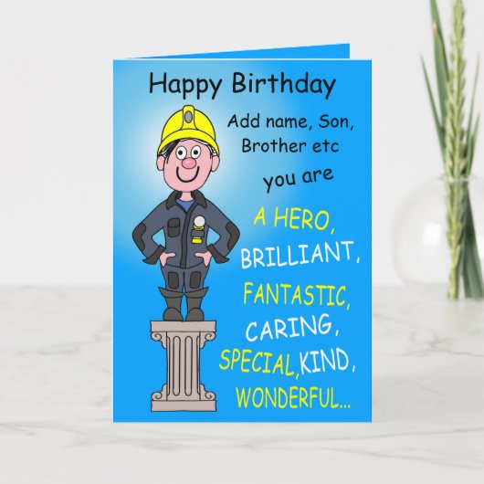 ファイアマンさん カード (正面)