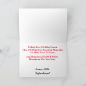 ファイアマンシルエット&サンタクリスマスカード カード (内部)