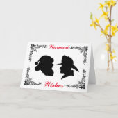 ファイアマンシルエット&サンタクリスマスカード カード (黄色い花)