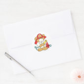 ファイアマンテディベア ラウンドシール (封筒)