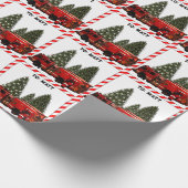 ファイアマンパーソナライズされたホリデーギフト ラッピングペーパー (角)