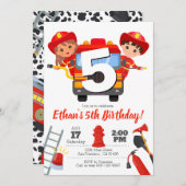 ファイアマンパーティの招待状 招待状 (正面/裏面)