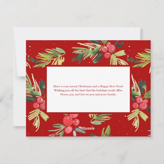 ファイアマンファミリーホリデー | クリスマスカスタム写真 シーズンカード (裏面)