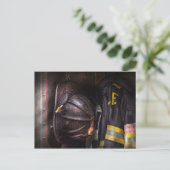 ファイアマン擦り切れた – および使用 ポストカード (スタンド正面)