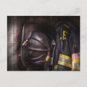 ファイアマン擦り切れた – および使用 ポストカード (正面)