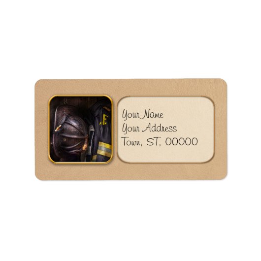 ファイアマン擦り切れた – および使用 ラベル (正面)