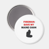 ファイアマン救マイメーンクーンキャット マグネット (正面/裏面)