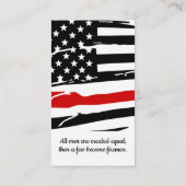 ファイアマン祈りの言葉ファイアファイアファイアーファイターシンレッドライン 名刺 (裏面)