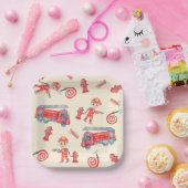 ファイアマン誕生日パーティー ペーパープレート (パーティー)