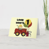 ファイアマン1st誕生日Tシャツとギフト カード (正面)