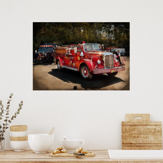 ファイアマン – 行列 ポスター (キッチン)