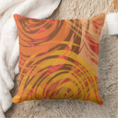 ファイアリーオレンジスパイラルデザインレトロ装飾用クッション クッション (ブランケット)