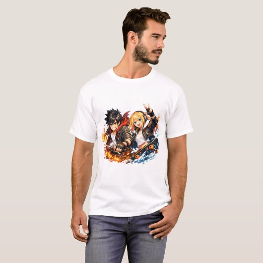 ファイアリー・ウェーブ・デュオ スケートアドベンチャー Tシャツ (正面フル)