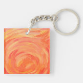 ファイアレイクオレンジとブラックモノグラム キーホルダー (裏面)