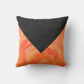 ファイアレイクオレンジとブラックモノグラム クッション (裏面)