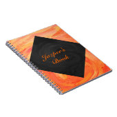 ファイアレイクオレンジとブラックモノグラム ノートブック (右側)