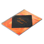 ファイアレイクオレンジとブラックモノグラム ノートブック (左側)