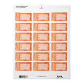 ファイアレイクオレンジとブラックモノグラム ラベル (フルシート)