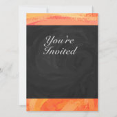 ファイアレイクオレンジとブラックモノグラム 招待状 (正面)