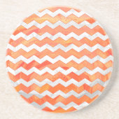 ファイアレイクオレンジシェブロンパターン コースター (正面)