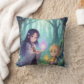 ファイアレジェンドキッズピロー – 兄弟姉妹付き魔法 クッション (ブランケット)