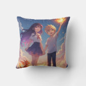 ファイアレジェンドキッズピロー – 兄弟姉妹付き魔法 クッション (裏面)