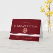 ファイアレスキューアカデミーカスタムレッドおめでとう カード (黄色い花)