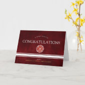 ファイアレスキューアカデミーカスタムレッドおめでとう カード (黄色い花)