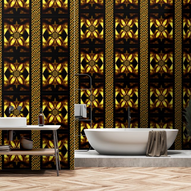 ファイアロータススクリートイエロー2 壁紙 (浴室)