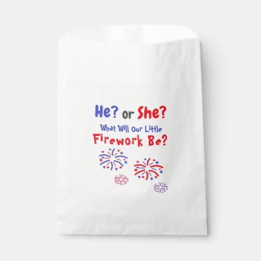 ファイアワークのアメリカのジェンダー・リビール フェイバーバッグ (正面)