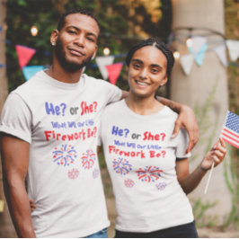 ファイアワークのアメリカのジェンダー・リビール Tシャツ