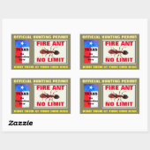 ファイアント狩り許可 長方形シール (シート)