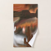 ファイアーアンドアイスサウスウエスト抽象芸術アート バスタオルセット (ハンドタオル)