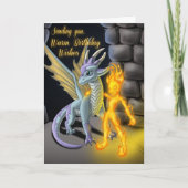 ファイアーアンドドラゴンエレメントファンタジー誕生日 カード (正面)