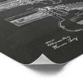 ファイアーアーム1879パテントアート – Chalkboard ポスター (角)