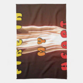 ファイアーインマイアートハートプリント キッチンタオル (縦)