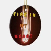 ファイアーインマイアートハートプリント セラミックオーナメント (右)