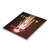 ファイアーインマイアートハートプリント タイル (側面)