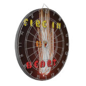 ファイアーインマイアートハートプリント ダーツボード (正面左)