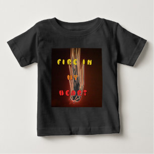 ファイアーインマイアートハートプリント ベビーTシャツ