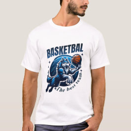 ファイアーウルフバスケットボールTシャツデザイン Tシャツ