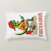 ファイアーサウルス消防恐竜消防士Tレックス アクセントクッション (正面)