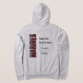 ファイアージップで鍛造された海兵隊フード付きスウェットシャツ パーカ