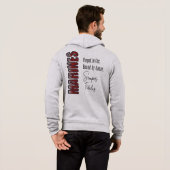 ファイアージップで鍛造された海兵隊フード付きスウェットシャツ パーカ (裏面フル)