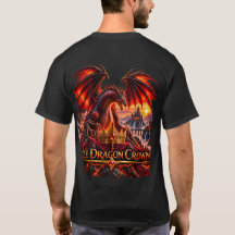 ファイアードラゴンクラウンファンタジードラゴンTシャツ