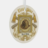 ファイアーファイターアックスシールドオーナメント ガラスオーナメント (正面右)